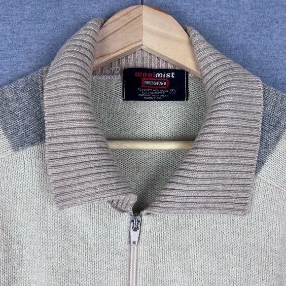 American Vintage Other - Women’s Drummond Sweater WoolMist‎ 70% Shetland Wool Zip Cardigan Vintage S